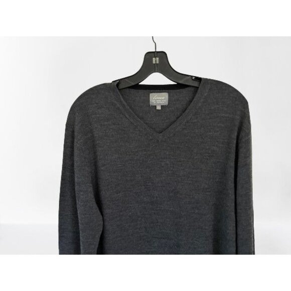 LINEA Other - LINEA The Prestwick Merino Wool Sweater V-Neck Pullover Gray Size Large